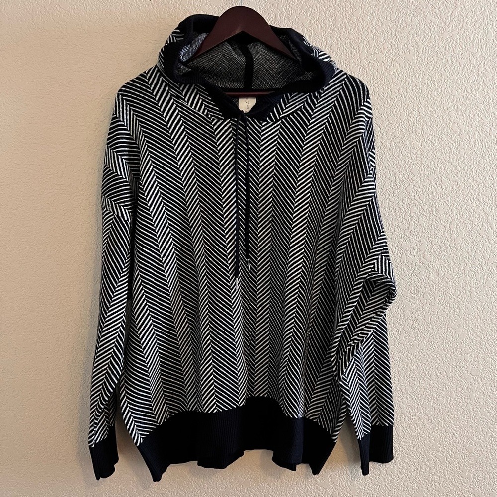 Joie Chevron Sweater Hoodie Size 1X